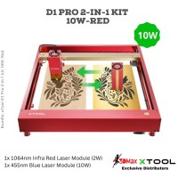 xTool D1 Pro 2-in-1 Kit: 455nm Blue Laser & 1064nm Infrared Laser 10W
