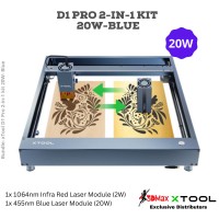 xTool D1 Pro 2-in-1 Kit: 455nm Blue Laser & 1064nm Infrared Laser 20W 
