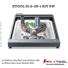 xTool D1 2-in-1 Kit:  5W 455nm Blue Laser & 2W 1064nm Infrared Laser