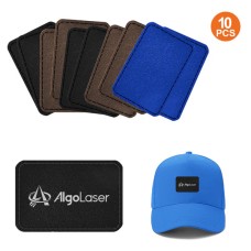 AlgoLaser Rectangular PU Patch Black Engraves to Silver (10 pcs)