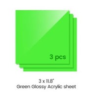 AlgoLaser 3mm Green Colorful Acrylic sheets (3pcs)