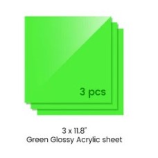AlgoLaser 3mm Green Colorful Acrylic sheets (3pcs)