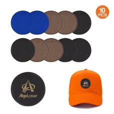 AlgoLaser Circular PU Patch Black Engraves to Gold (10 Pcs)