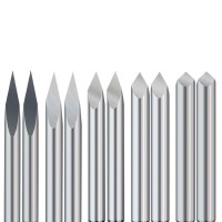 3.175 hilt triple-edged sharp knives set of 10 (2 each 20 30 45 60 90 degrees)