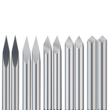 3.175 hilt triple-edged sharp knives set of 10 (2 each 20 30 45 60 90 degrees)