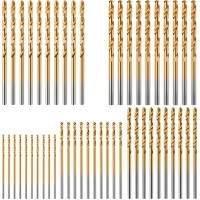 Titanium coated CNC drill bit set, set of 50