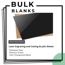 Bulk Blanks- Acrylic Sheets for Laser Engraving and Cutting- 4-Pack 