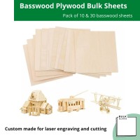 10Pcs Basswood Sheet 3mm Plywood Wood Sheet For Laser