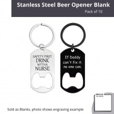 Stainless Steel Beer Opener Blanks 10pcs 