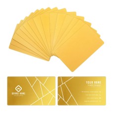 100pcs Metal Business Cards Gold