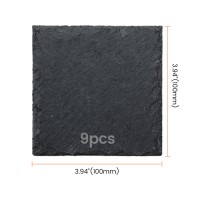 Square Slate Coaster (9 pcs)