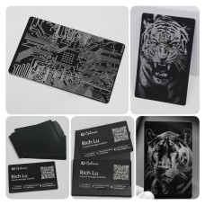 AlgoLaser Black Aluminum Business Cards (100 Pieces)