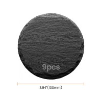 Round Slate Coaster (9 pcs)