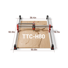 TTC-H80 2000x1000mm 500w/800w CNC Router Machine 