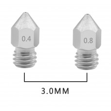 MK8 M6 3mm thread Stainless Steel Nozzle