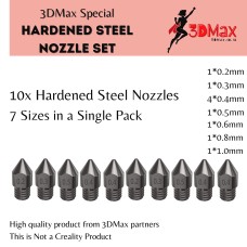 3DMAX Hardened Steel Nozzle Set 10pcs 0.2/0.3/0.4/0.5/0.6/0.8/1.0mm