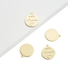 xTool 18K Gold Plated Round Lettering Pendant (10pcs)