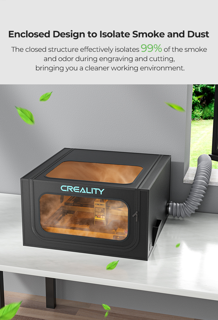 Creality Official 3D Printer Enclosure Fume Extraction Kit 4000RPM  Efficient Ventilation Exhaust Dust Hose for Engraver