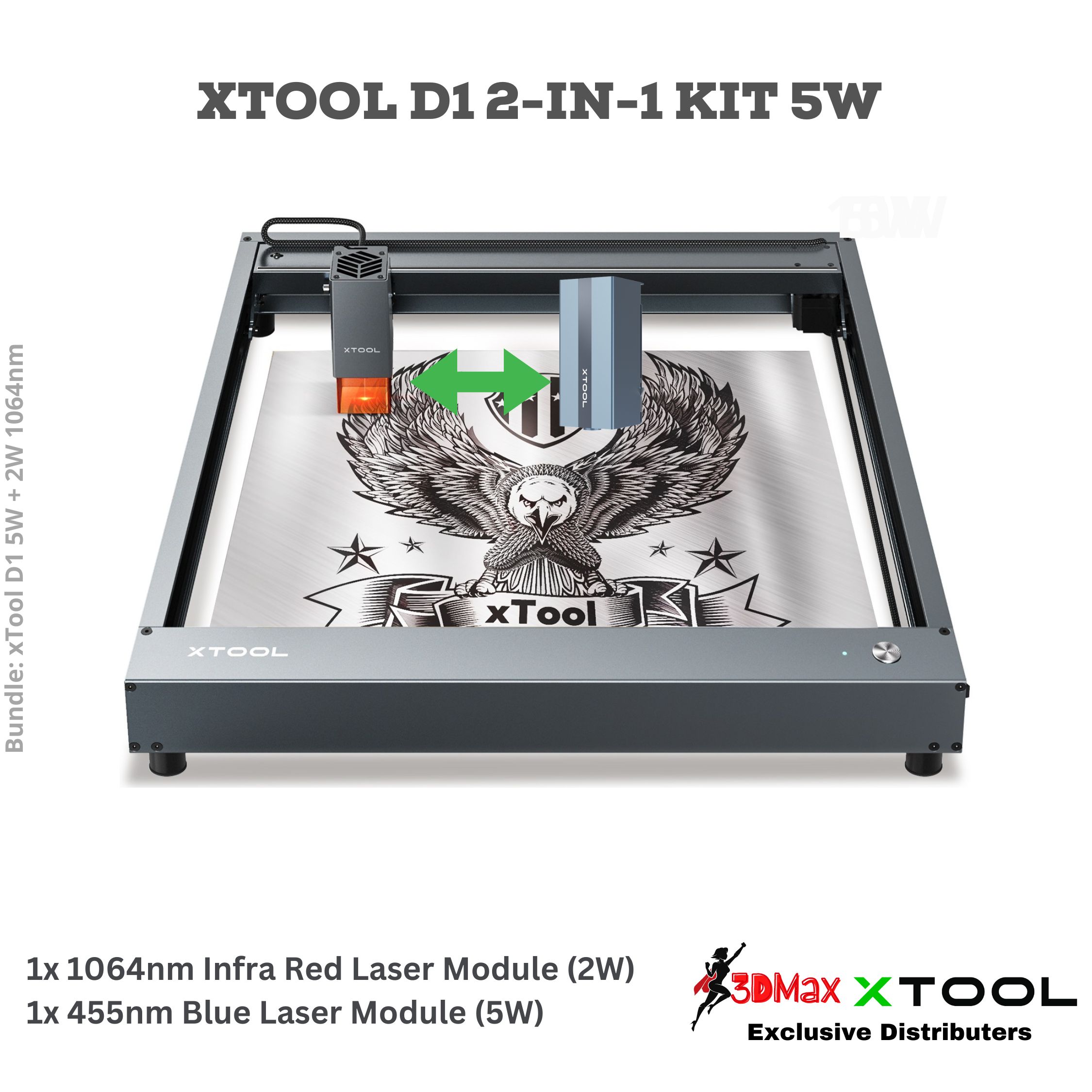  xTool D1 Pro Laser Engraver, 5W Output Power Laser