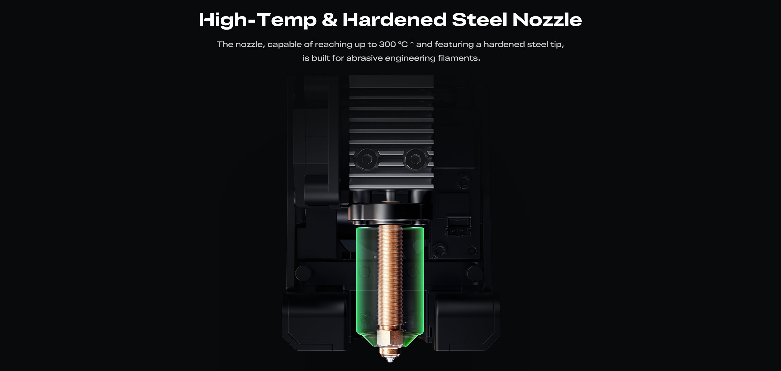 High Temp Hardened Steel Nozzle